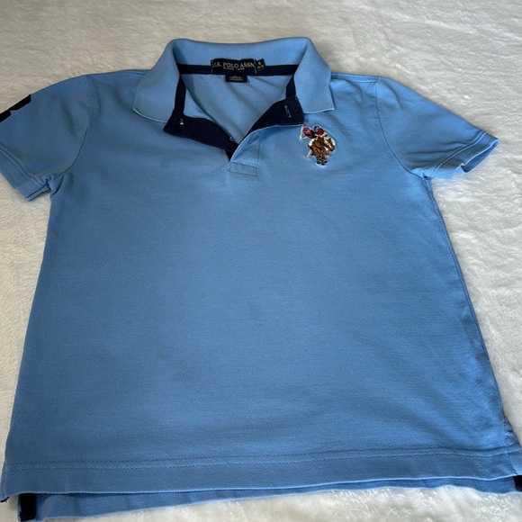 Boys’ Ralph Lauren U. S. Polo Assn Denim Blue Embroidered iconic Polo Sz S 6, 7 - Picture 6 of 15